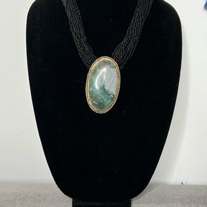 Turkish Stone Statement Necklace Quartz